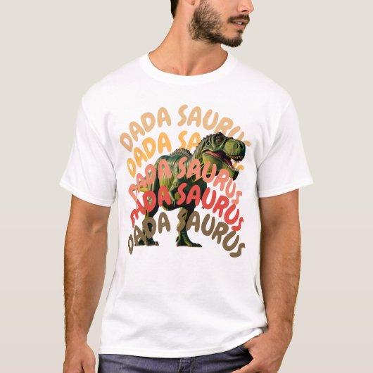 T-shirt Dada Saurus T-Rex Papa Dinosaur Drôle Pères Don (Devant)