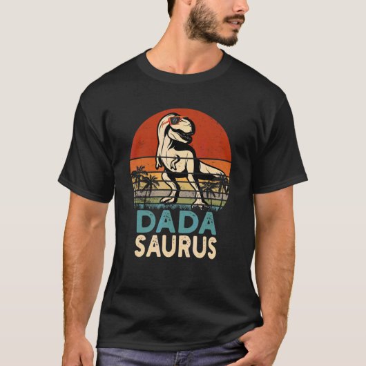 T-shirt Dada Saurus Trex Dinosaur Cool Dadasaurus (Devant)