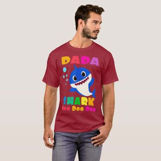 T-shirt Dada Shark Drôle Fête des pères Cadeau Pour Les Me (Devant entier)