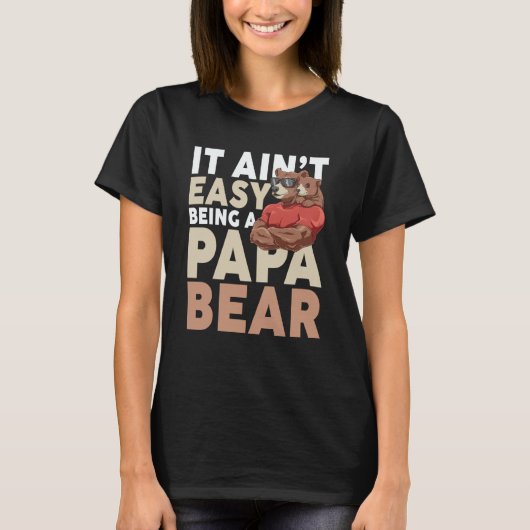 T-shirt Dadabear Daddy Bear Idea Sunglasses Dad (Devant)