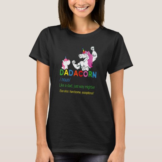 T-shirt Dadacorn Comme Un Papa Juste Un Meilleur Père Unic (Devant)