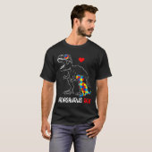 T-shirt Dadasaurus Daddy Rex Sensibilisation sur l'autisme (Devant entier)