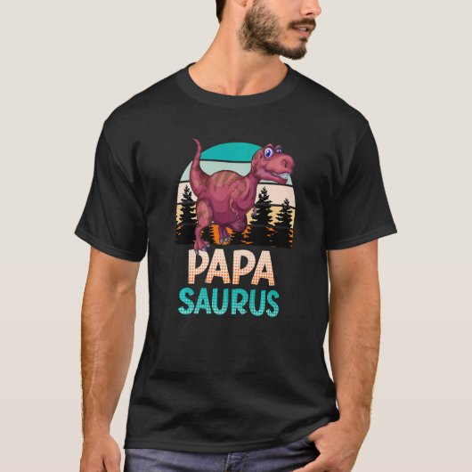 T-shirt Dadasaurus Papasaurus Papa (Devant)