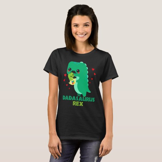 T-shirt Dadasaurus Rex Mois Sensibilisation sur l'autisme  (Devant entier)
