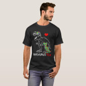 T-shirt Dadasaurus Rex Sensibilisation sur l'autisme Jigsa (Devant entier)