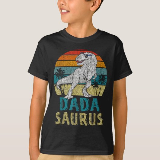 T-shirt Dadasaurus T Rex Dinosaur Dada Saurus Family Match (Devant)