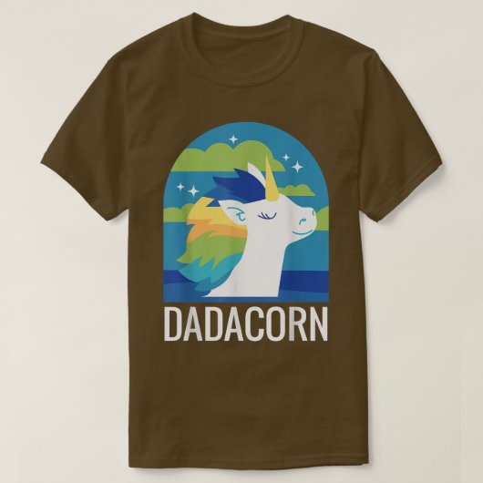 T-shirt Dadcorn pour un Père qui aime Unicorn (Design devant)