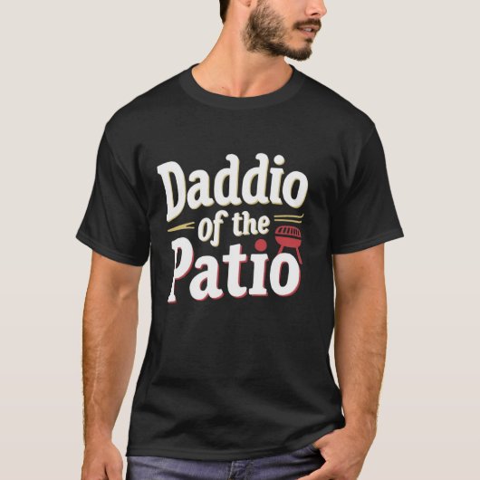 T-shirt Daddio Of The Patio Funny Père jour BBQ Grill B (Devant)