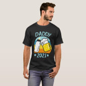 T-shirt Daddy 2021 Father Baby Birth Men  Dad (Devant entier)