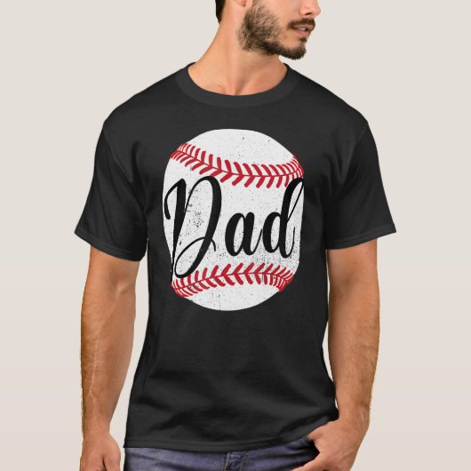 T-shirt Daddy Baseball Graphic Matching Family Fathers Day (Devant)