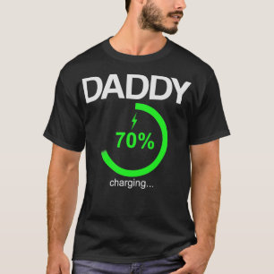 T-shirt Daddy Battery Chargement Funny Parent Graphic Nove