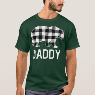 T-shirt Daddy Bear Pajama Grey Buffalo Plaid Premium 