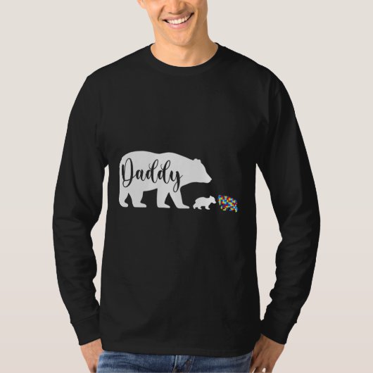 T-shirt Daddy Bear Sensibilisation sur l'autisme Amour Sou (Devant)
