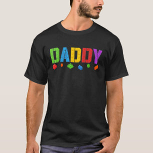 T-shirt Daddy Blocks Master Builder Brick Builder Birthd