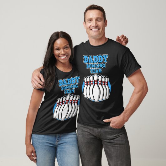 T-shirt Daddy Bowling Team Bowling Father's Day (Unisexe)
