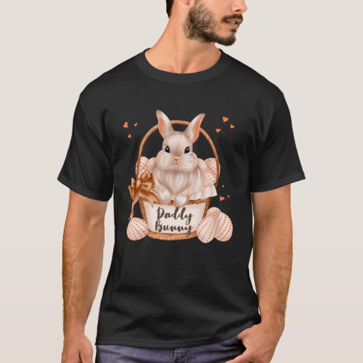 T-shirt Daddy Bunny Cute Pastel Matching Family Easter Rab (Devant)