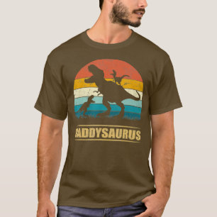 T-shirt Daddy Dinosaur Daddysaurus 2 enfants Fête des père