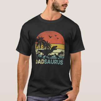 T-shirt Daddy Dinosaur Dadsaurus 3 Fête des pères Trois En