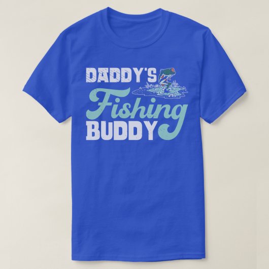 T-shirt Daddy Fishing Buddy Fisherman (Design devant)