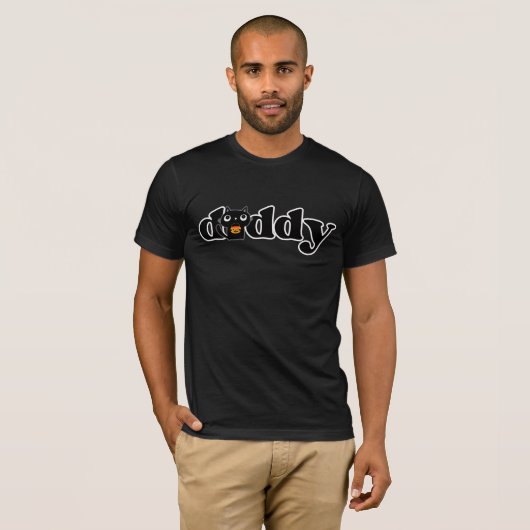 T-shirt Daddy Halloween Chat Trick-o-Treating Matching (Devant entier)