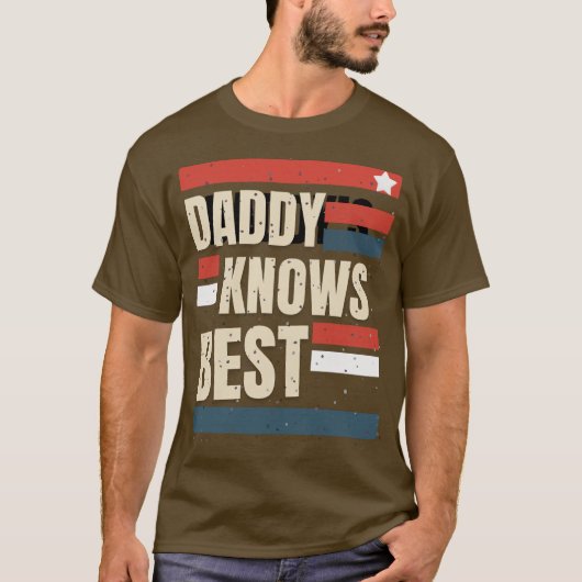 T-shirt “Daddy Knows Best” | Vintage BBQ & Gift (Devant)