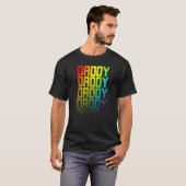 T-shirt Daddy Lgbtq+ Arc-en-ciel Gay pride Texte Fade Grap (Devant entier)