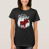 T-shirt Daddy Moose Red Plaid Buffalo Matching Family Paja (Devant)