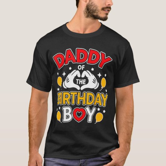 T-shirt Daddy Of The Birthday Boy Shirt Matching Dad Son F (Devant)
