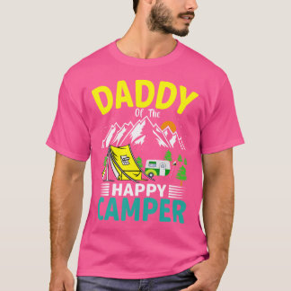 T-shirt Daddy Of The Camper Dad 1St Birthday Family Campin
