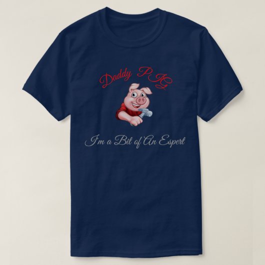 T-shirt Daddy Pig je suis un peu un espérant (Design devant)