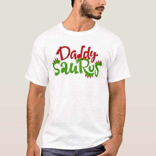 T-shirt Daddy Saurus Dinosaur (Devant)