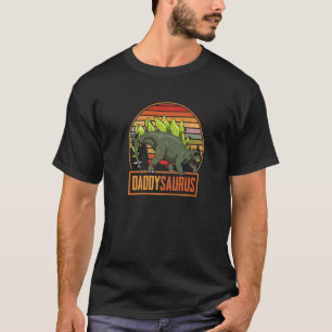 T-shirt Daddy Saurus Préhistorique Dinosaur Vintage Stegos