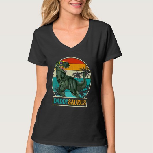 T-shirt Daddy Saurus Rex Dinosaur Daddysaurus Da du père (Devant)