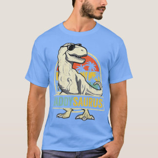 T-shirt Daddy saurus T Rex Dinosaur Hommes Daddy Saurus Fa