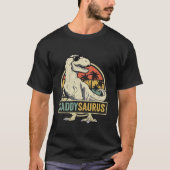 T-shirt Daddy saurus T Rex Dinosaur Hommes Daddy Saurus Fa (Devant)