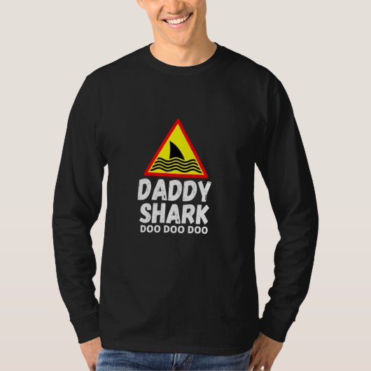 T-shirt Daddy Shark Avertissement pour (Devant)