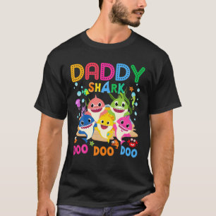 T-shirt Daddy Shark Cadeau mignonne bébé requin Famille 
