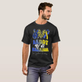 T-shirt Daddy Warrior Down Syndrome Awareness Family (Devant entier)