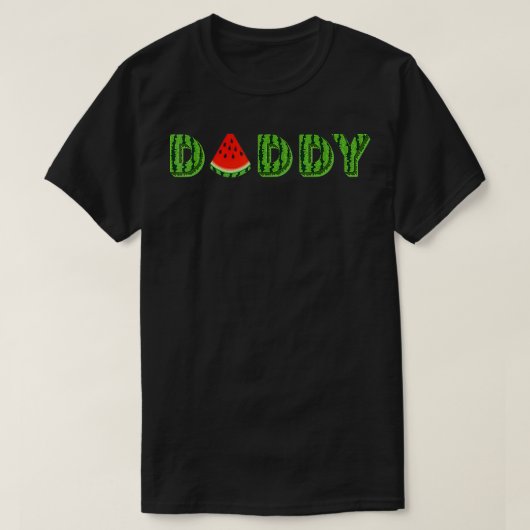 T-shirt Daddy Watermelon Funny Summer Melon Fruit Cool (Design devant)