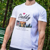 T-shirt Daddy we love you Script 3 Photo Collage Father