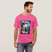 T-shirt Daddy Wolf Matching Tribe Wolves Camping Pack Fath (Devant entier)