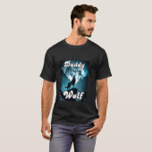 T-shirt Daddy Wolf Matching Tribe Wolves Camping Pack Fath (Devant entier)