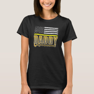 T-shirt Daddy Yellow Thin Line 911 Police Dispatcher Tow T