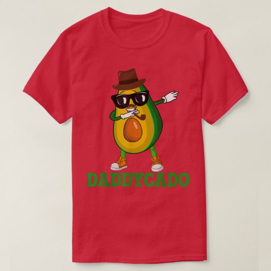 T-shirt Daddycado Dabbing Daddy Avocado Vegan Père (Design devant)