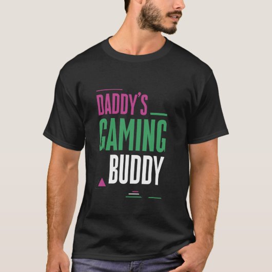 T-shirt Daddy's Gaming Buddy Young Teammate Player (Devant)