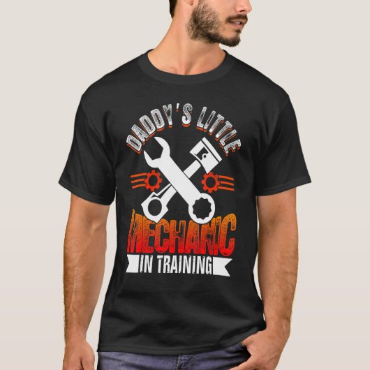 T-shirt Daddy's Little Mechanic In Training Automotive Tec (Devant)