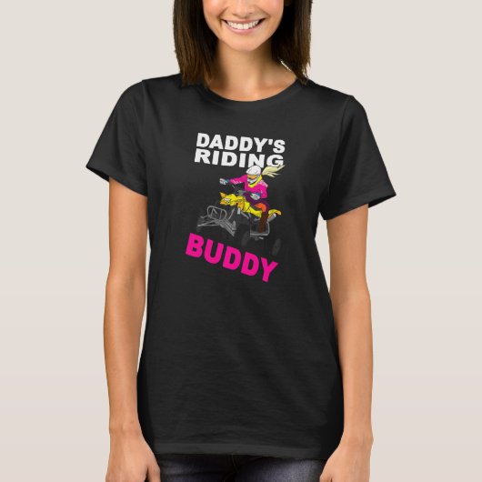 T-shirt Daddy's Quad Bike équitation Buddy Quad Biking Gir (Devant)