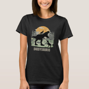 T-shirt Daddysaurus avec 2 Enfants Papa Dinosaure Trex Pap
