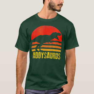 T-shirt Daddysaurus Chemise Rétro Coucher de soleil Vinta