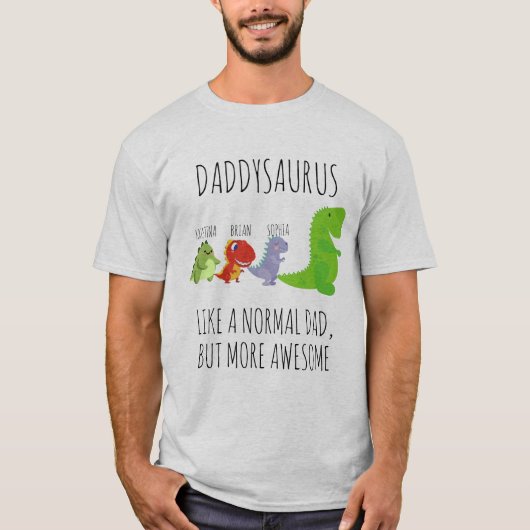 T-shirt Daddysaurus customisé (Devant)